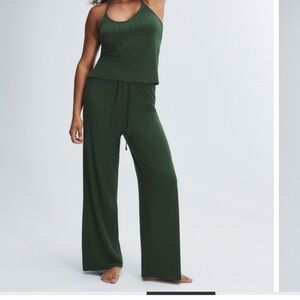 Savage X Fenty Dark Green SLEEK STITCH MODAL MID-RISE SLEEP PANT